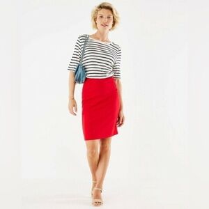 Mexx Red Lined A-Line Mini Skirt Size EU 42